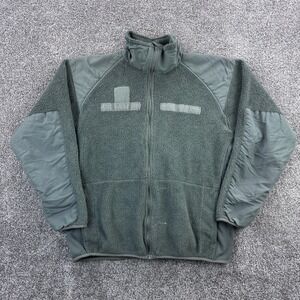 GEN III Jacket Mens M Green US Army Fleece Cold Weather Full Zip Mock Neck